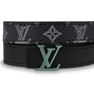 100% Authentic Louis Vuitton LV INITIALES 14MM REVERSIBLE BRACELET